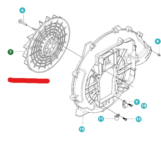 Ventilator i gruppen Reservdele / Reservedele Løvblæsere / Reservedele Husqvarna 350BT hos GPLSHOP (5028502-01)