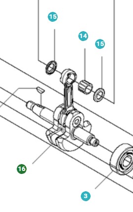 Krumtapaksel i gruppen Reservdele / Reservedele Løvblæsere / Reservedele Husqvarna 530BT hos GPLSHOP (5041193-01)