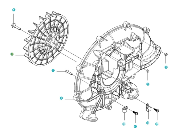 Ventilatorhjul i gruppen Reservdele / Reservedele Løvblæsere / Reservedele Husqvarna 530BT hos GPLSHOP (5041219-02)