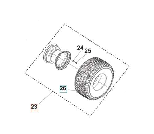 Baghjulskit TS 112, TS 114, TC 215T, TC 220T, TS 112, TS 114, TS 215T, TS 217T i gruppen Reservdele hos GPLSHOP (5311479-42)