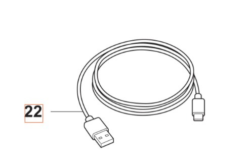 Ledningsnet Usb-C Servicekabel i gruppen Reservdele Robotplæneklipper hos GPLSHOP (5376454-01)