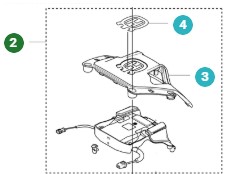 Cover kit charging module Automower 320 Nera i gruppen Reservdele Robotplæneklipper / Reservedele Husqvarna Automower® 320 Nera / Automower 320 Nera - 2023 hos GPLSHOP (5388762-01)