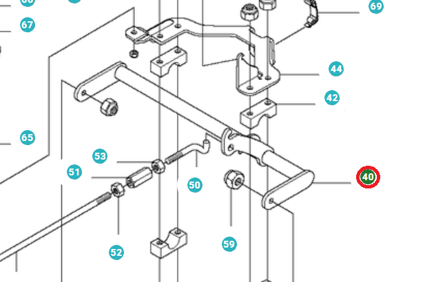 Krydsstag i gruppen Reservedele / Reservedele Jonsered Frontridere / Reservedele Jonsered FR 2216 MA 4x4 hos GPLSHOP (5442207-02)