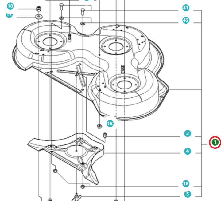 Deck Shell Assy Combi 94 Black i gruppen Reservedele / Reservedele Jonsered Frontridere / Reservedele Jonsered FR 2216 MA 4x4 hos GPLSHOP (5812374-08)