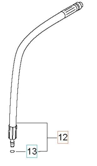 Slangestik Sp 5926176-13 i gruppen Reservdele / Reservedele Højtryksrensere / Reservedele Husqvarna PW460 hos GPLSHOP (5926176-13)