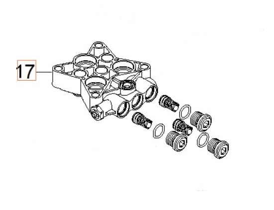 Cylinderblok Med M8X10 Hex 5926176-17 i gruppen Reservdele / Reservedele Højtryksrensere / Reservedele Husqvarna PW235R hos GPLSHOP (5926176-17)