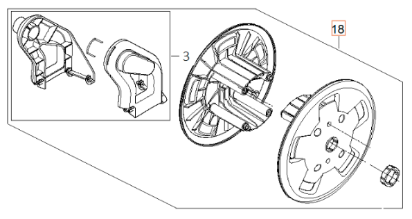 Slangetrulle Sæt 5960269-01 i gruppen Reservdele / Reservedele Højtryksrensere / Reservedele Husqvarna PW460 hos GPLSHOP (5960269-01)